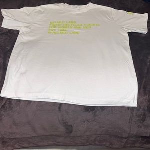 Helmut lang shirt size xL white and neon green